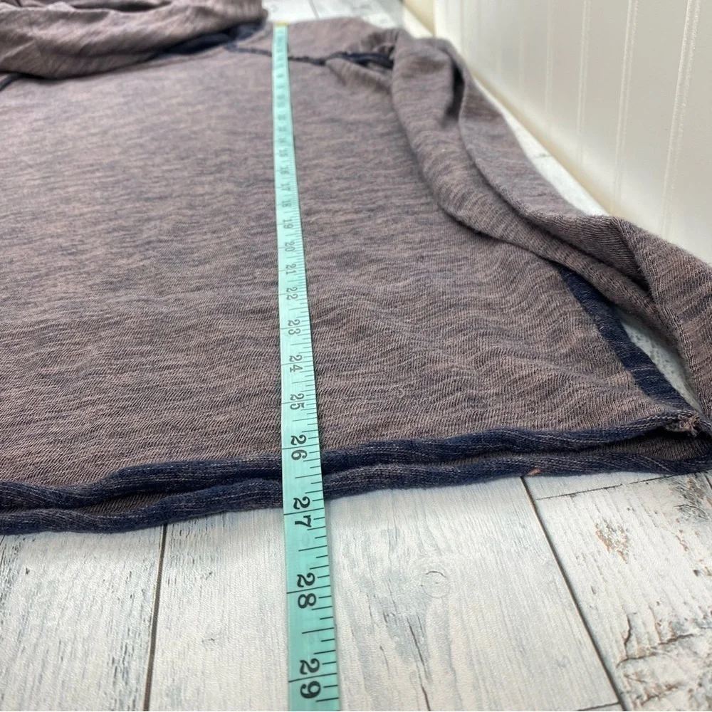 Free People Beach 2-Tone Purple‎ Heather Cowl Neck Slouchy Top One Size